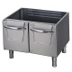 Soubassement inox av porte, sur pieds réglables 800X630XH570