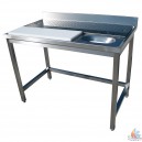 Table pr&eacute;paration viandes/poissons,1400x700xh880/900
