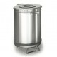 Poubelle inox avec couvercle &agrave; p&eacute;dale - 50 litres