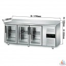 Arriere bar avec rebors ou sans 2 portes vitr&eacute;e, L1360 x P700 x H950 mm