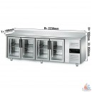 Arriere bar avec rebors ou sans 3 portes vitr&eacute;e, L1795 x P700 x H950 mm
