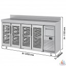 Arrir&egrave;re bar inox 4 portes, tiroir &agrave; caf&eacute; 690 litres 2452x600x1050