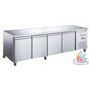 Table frigorifique ventil&eacute;e, 4 portes, 550 litres - 2430x700xh880/900mm