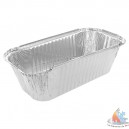 Barquette r&eacute;ctangulaire + couvercle  alu 1500 ml 24,9x12,8x7  cm par 100 pi&egrave;ces