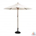 Parasol ronde &eacute;cru &Oslash;  2,5XH 2330 mm