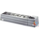 PR&Eacute;SENTOIRS R&Eacute;FRIG&Eacute;R&Eacute;S &Agrave; POSER 4 bacs GN 1/6 L850 x 220 x 280