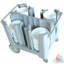 Renge d'assiettes sur roulettes 180 &agrave; 400 assietes