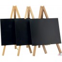 Ardoise de table mini avec tr&eacute;pied, 150x130 mm par 3 pi&egrave;ces