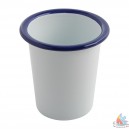 Gobelets &eacute;maill&eacute; fer blanc/bleu 350 ml &Oslash; 8 xh 8 cm 6 pi&egrave;ces