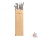 Sachets de trois couverts en inox 100 pi&egrave;ces