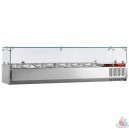 Vitrine r&eacute;frig&eacute;r&eacute;e 5  GN 1/4 150mm, 1500x335xh435