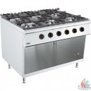 Fourneau gaz 6 feux sur armoire 1200X900