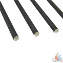 pailles noir rigide Paquet de 250
