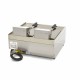 Friteuse 2x10 litres robinet de vidange 400V L60xP67xH38cm