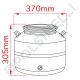Fût 25L avec robinet Inox H320XD370mm