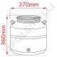 Fût 30L avec robinet Inox H360XD370mm