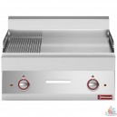 Plancha 400V 1/2 lisse et 1/2 rainur&eacute;e 