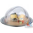 cloche &agrave; fromage en inox et bois.&Oslash; 45