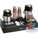 Pr&eacute;sentoir &agrave; caf&eacute; avec 2 verseuses thermos &agrave; pompe