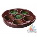 Plat escargot gr&egrave;s 6 trous