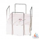 DISTRIBUTEUR SERVIETTES 18x18x19,4 CM. ARGENTE FIL METALLIQUE (1 UNIT&Eacute;) 