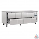 Table frigorifique ventil&eacute;e 6 tiroirs 1795x700xh860 tropicalis&eacute;