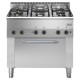 Fourneau 5 feux gaz, four à convection 220v L90xP60xH85 cm