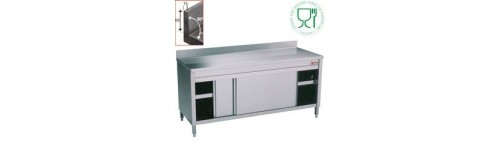 Tables inox porte couliss/battante