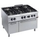 Fourneau gaz 4 feux + four 41kw GN 2/1 L800xP900xH850
