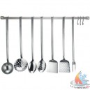 Barre pour 12 ustensiles de cuisine inox L100 cm
