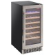Cave à vins ventilée porte en acier inox 106 Lt L380xP647xH865