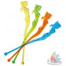 Les pailles colorées flexibles