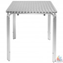 Table bistro ronde empilable inox/alu  700 mm