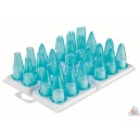 Douilles cannel&eacute;es 7 pi&egrave;ces nylon