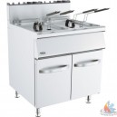 FRITEUSE GAZ 2 CUVES 14 LITRES SUR ARMOIRE